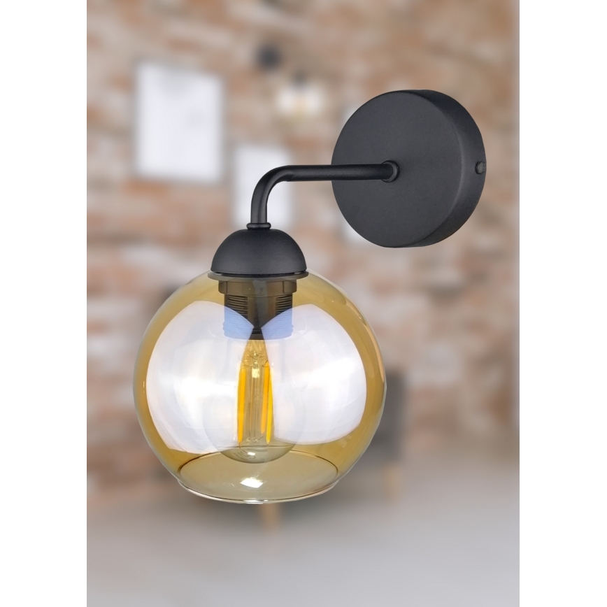 Iluminação de parede MELLE BLACK 1xE27/60W/230V