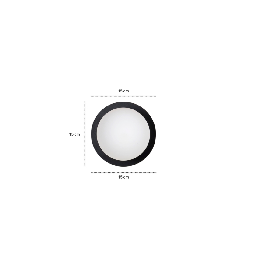 Iluminação de parede MINERVA 1xE14/10W/230V preto