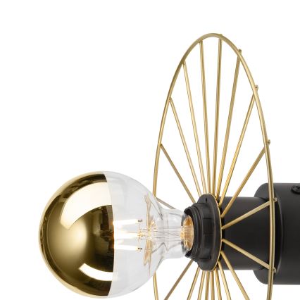 Iluminação de parede MONTANA 1xE27/15W/230V diâmetro 30 cm dourado