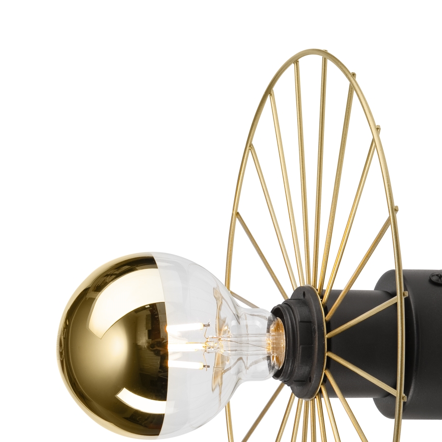 Iluminação de parede MONTANA 1xE27/15W/230V diâmetro 30 cm dourado