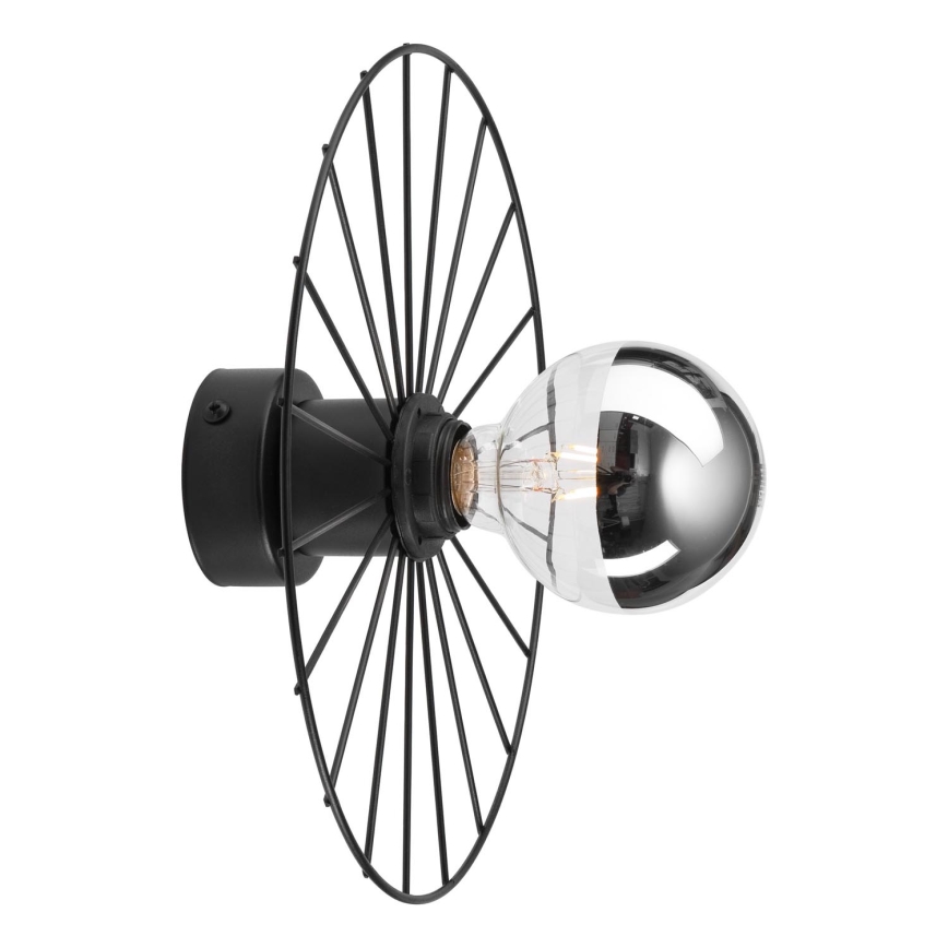 Iluminação de parede MONTANA 1xE27/15W/230V diâmetro 30 cm preto
