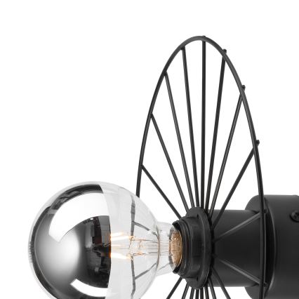 Iluminação de parede MONTANA 1xE27/15W/230V diâmetro 30 cm preto