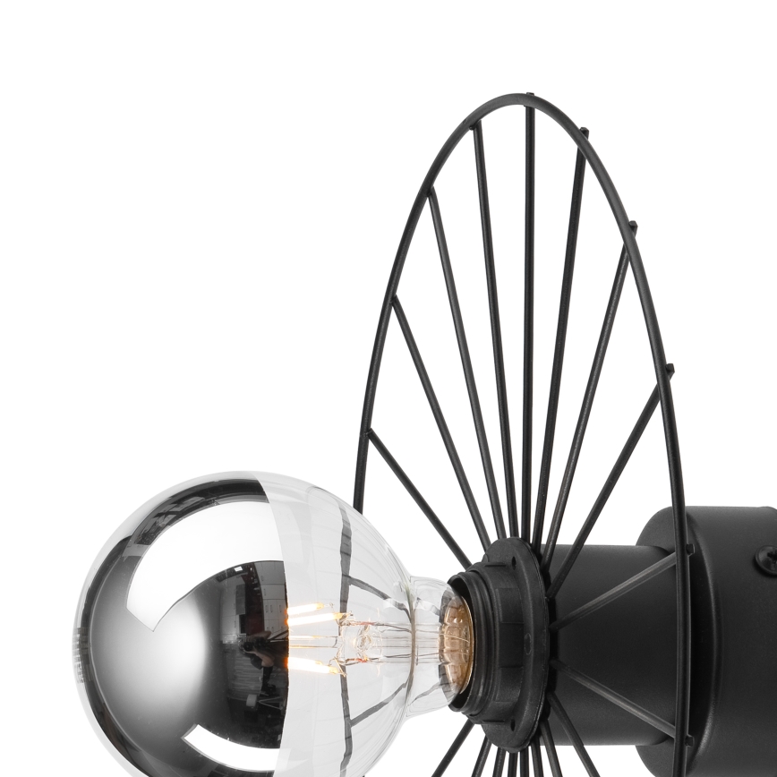 Iluminação de parede MONTANA 1xE27/15W/230V diâmetro 30 cm preto