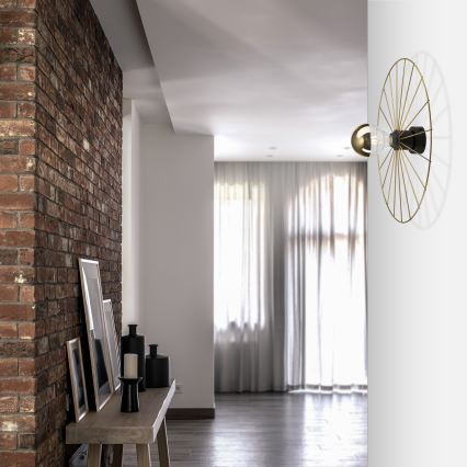 Iluminação de parede MONTANA 1xE27/15W/230V diâmetro 45 cm dourado