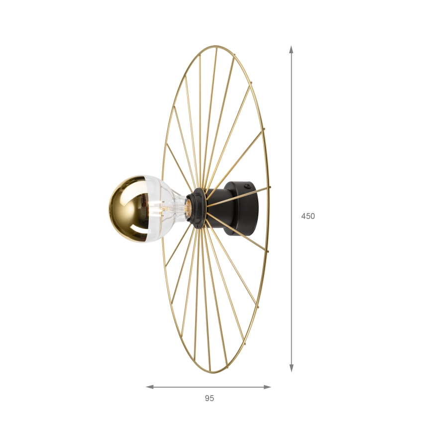 Iluminação de parede MONTANA 1xE27/15W/230V diâmetro 45 cm dourado