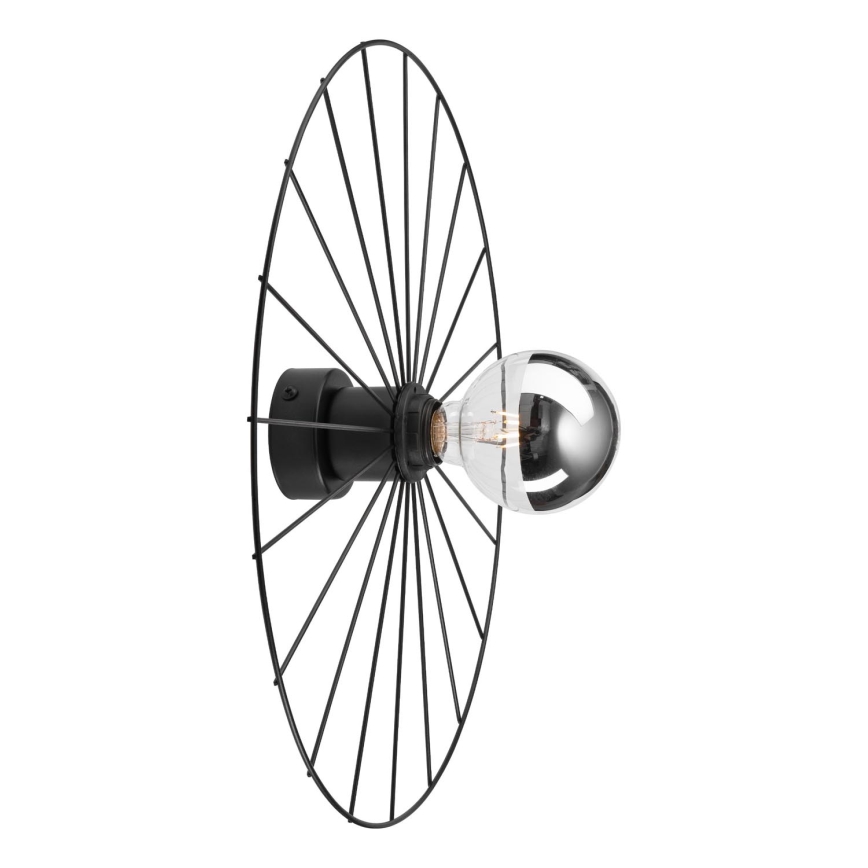 Iluminação de parede MONTANA 1xE27/15W/230V diâmetro 45 cm preto