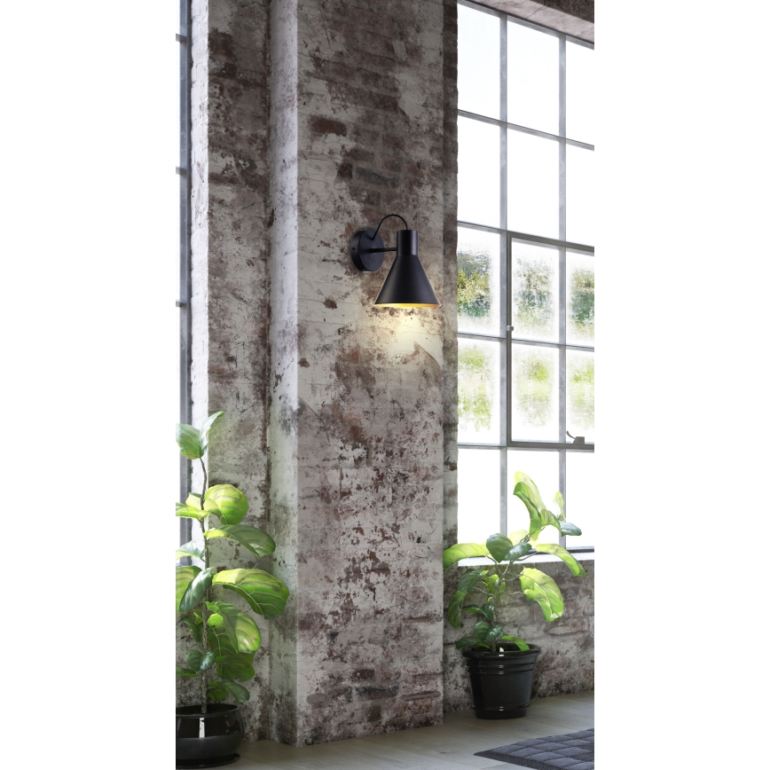 Iluminação de parede MORE 1xE27/40W/230V preto