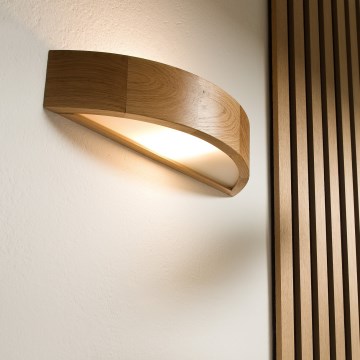 Iluminação de parede OAK 1xE27/60W/230V carvalho