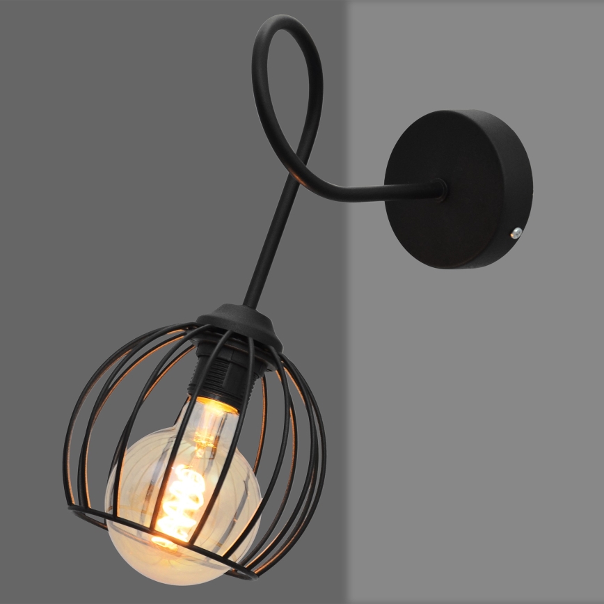 Iluminação de parede OXFORD 1xE27/15W/230V preta