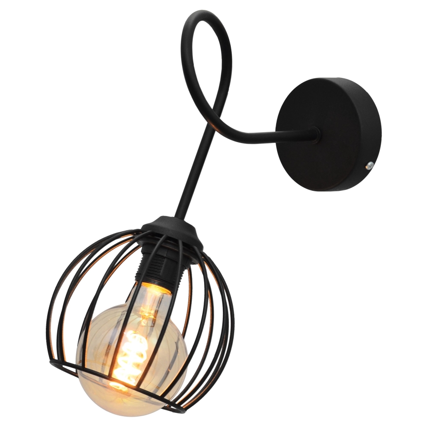 Iluminação de parede OXFORD 1xE27/15W/230V preta