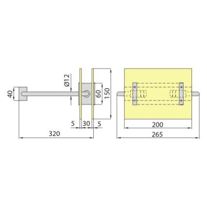 Iluminação de parede PALIA R7s/100W/230V