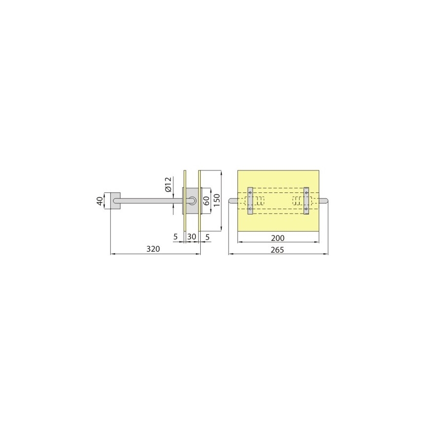 Iluminação de parede PALIA R7s/100W/230V