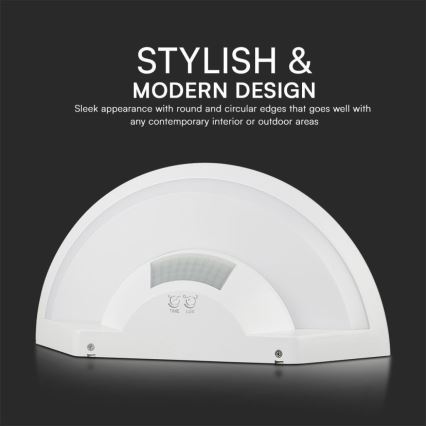 Iluminação de parede para casa de banho LED com sensor SAMSUNG CHIP LED/10W/230V 4000K IP54 branco