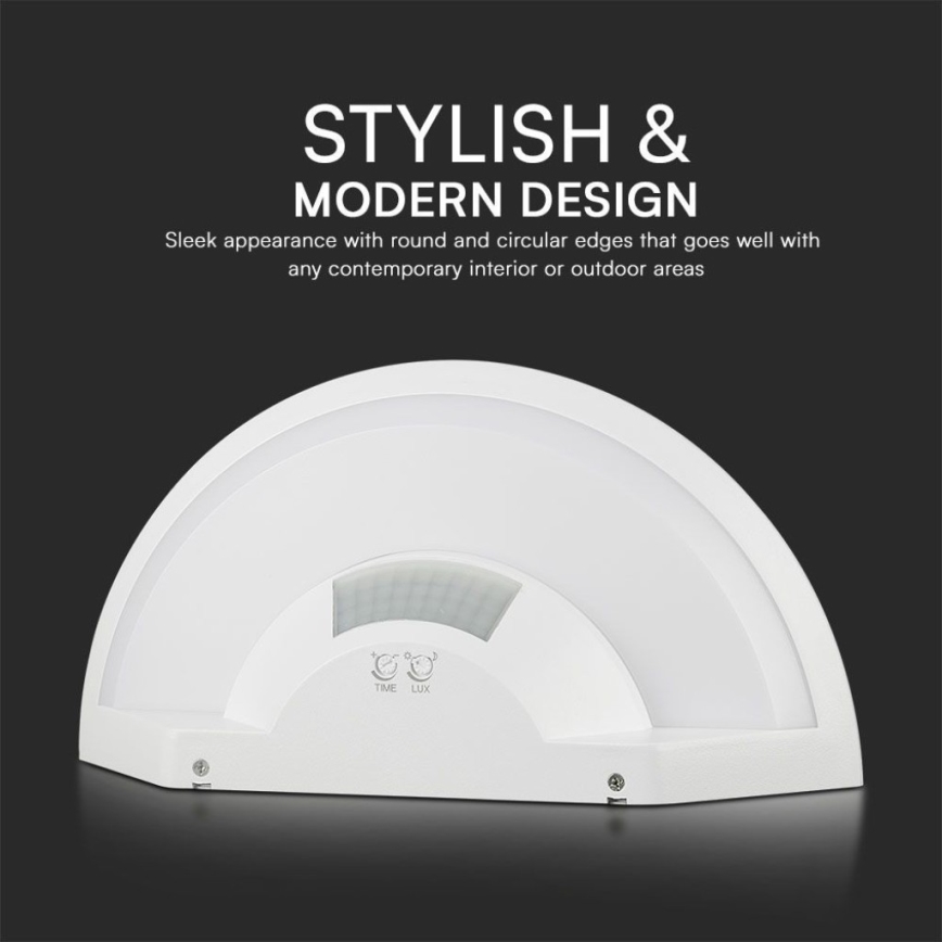 Iluminação de parede para casa de banho LED com sensor SAMSUNG CHIP LED/10W/230V 4000K IP54 branco