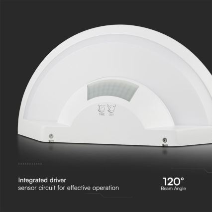 Iluminação de parede para casa de banho LED com sensor SAMSUNG CHIP LED/10W/230V 4000K IP54 branco
