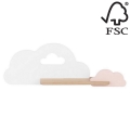 Iluminação de parede para criança LED com prateleira CLOUD LED/5W/230V branca/rosa - certificado FSC