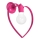 Iluminação de parede para crianças LOVE 1xE27/60W/230V rosa