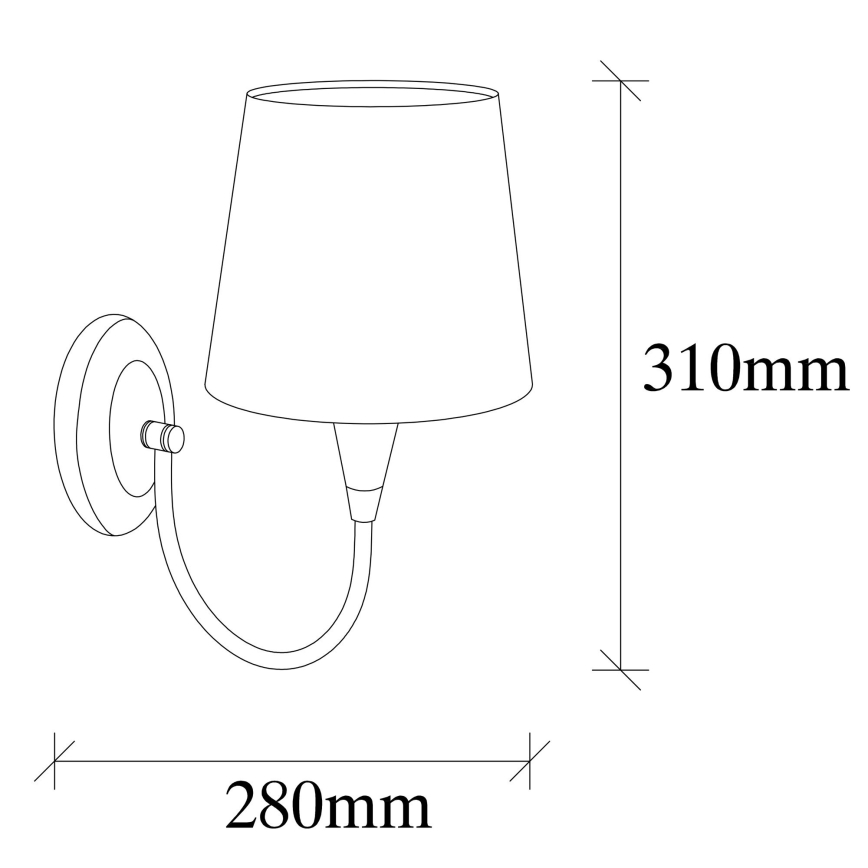 Iluminação de parede PARDO 1xE27/40W/230V