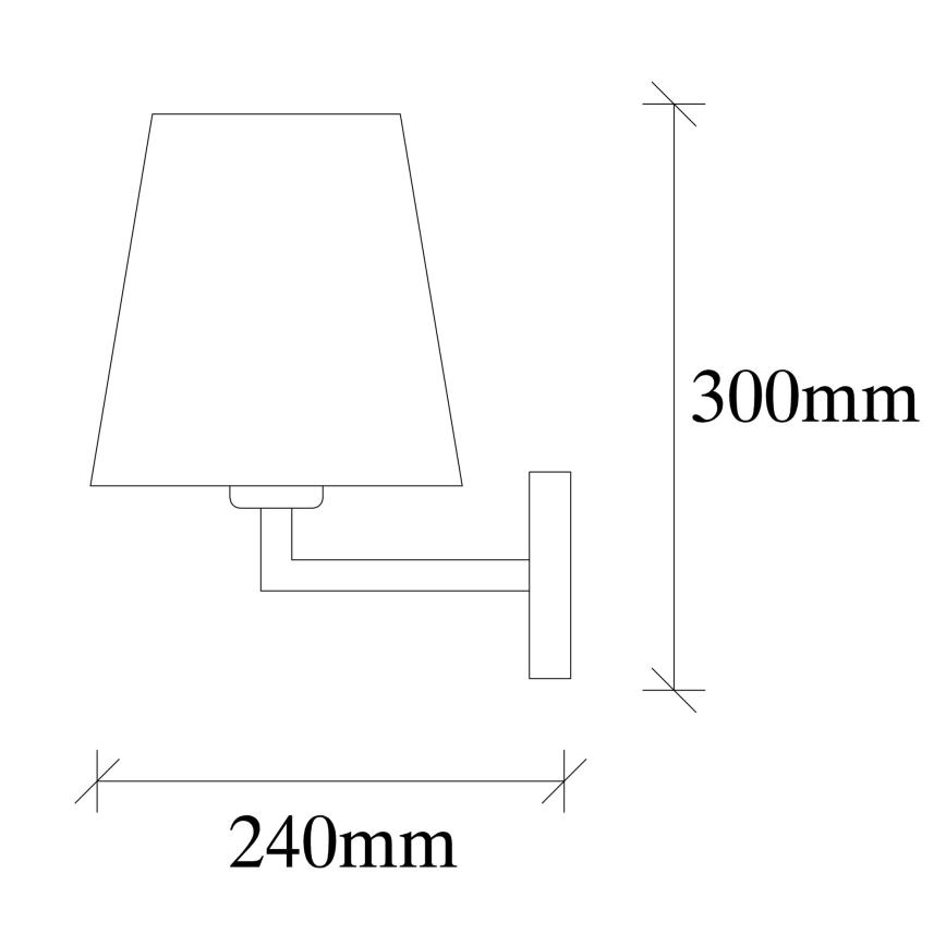 Iluminação de parede PROFIL 1xE27/60W/230V