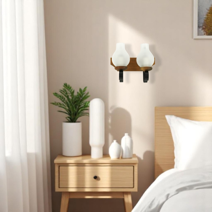 Iluminação de parede QUEEN 2xE14/40W/230V faia