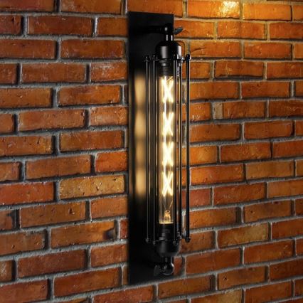 Iluminação de parede RETRO 1xE27/20W/230V preto