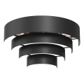Iluminação de parede RINGS 2xE27/15W/230V preto