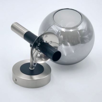 Iluminação de parede ROLLO 1xE14/5W/230V cromado mate/fumado