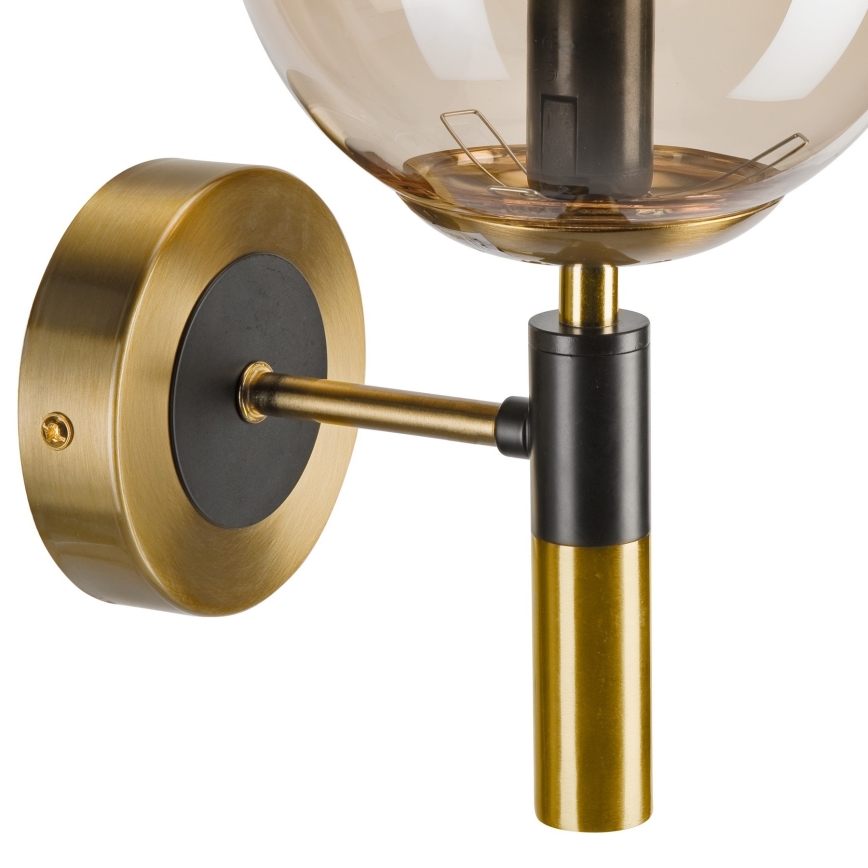 Iluminação de parede ROLLO 1xE14/5W/230V dourado/fumado bege