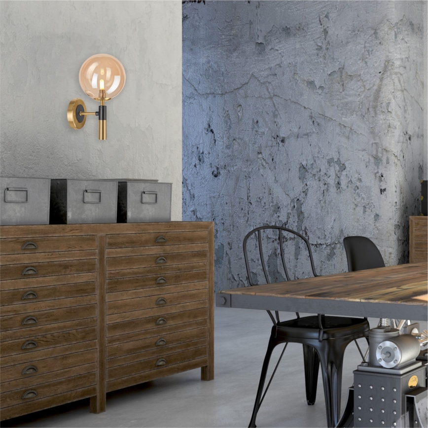 Iluminação de parede ROLLO 1xG9/5W/230V dourado/fumado bege