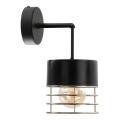 Iluminação de parede ROY 1xE27/60W/230V preta