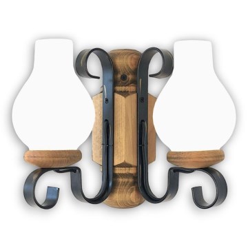 Iluminação de parede RUSTIC 2xE14/40W/230V faia - FSC certificado