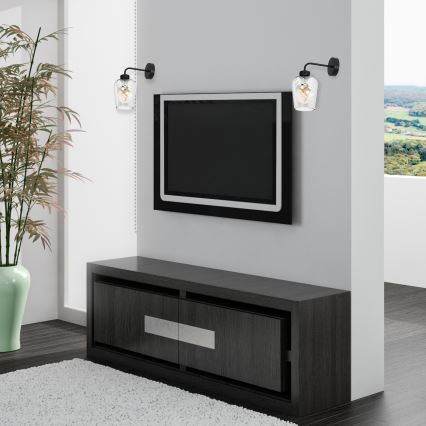 Iluminação de parede SANTIAGO 1xE27/60W/230V transparente