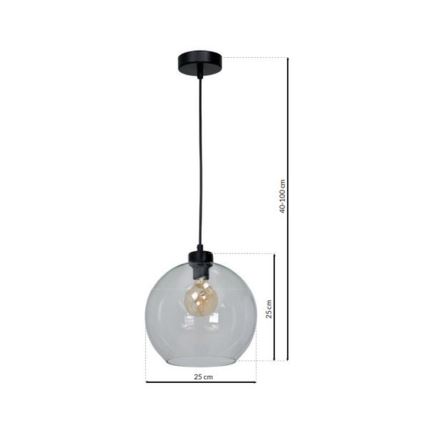 Iluminação de parede SANTIAGO 1xE27/60W/230V transparente