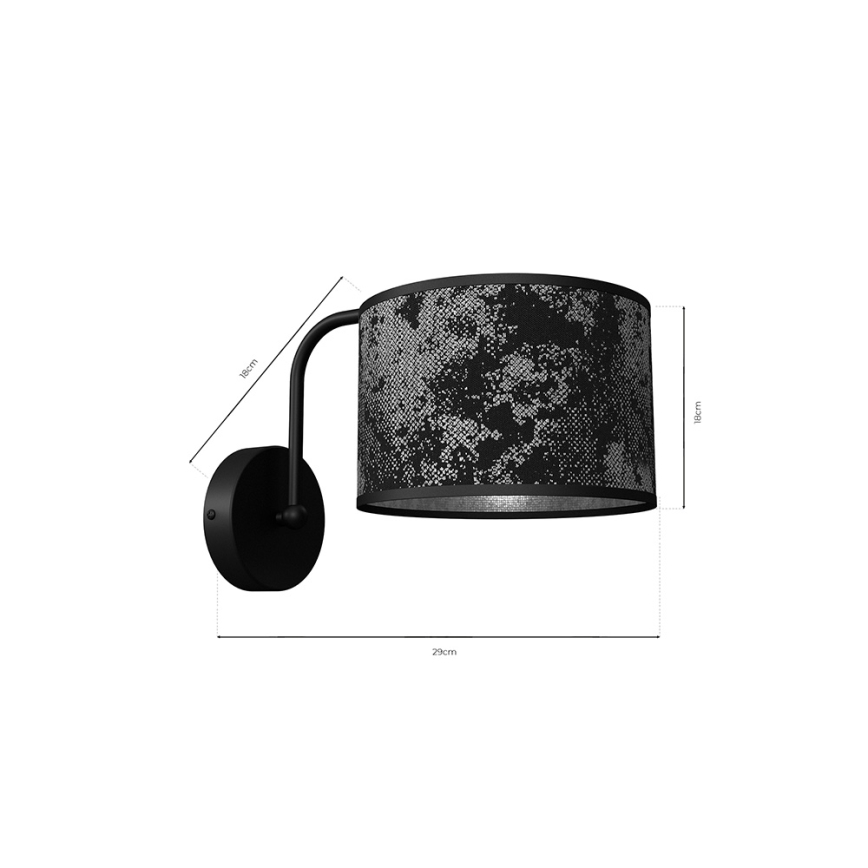 Iluminação de parede SATINO 1xE27/60W/230V prateada