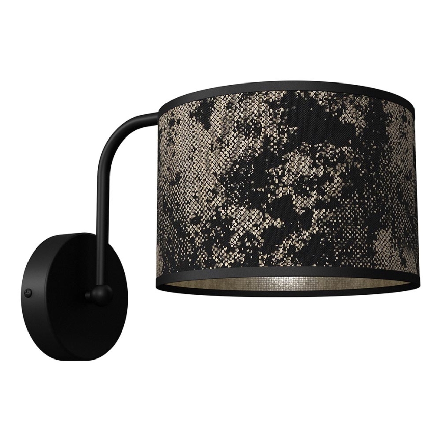Iluminação de parede SATINO 1xE27/60W/230V preta/dourada