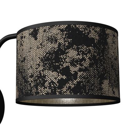 Iluminação de parede SATINO 1xE27/60W/230V preta/dourada