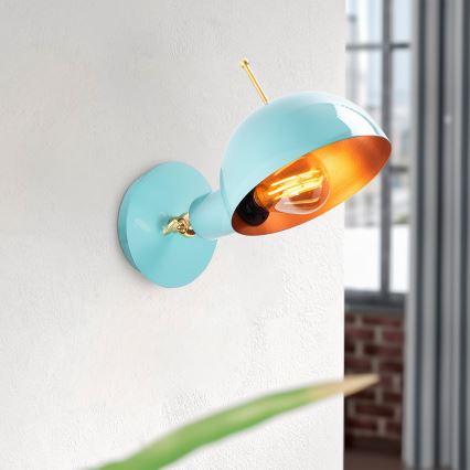 Iluminação de parede SIVANI 1xE27/40W/230V azul