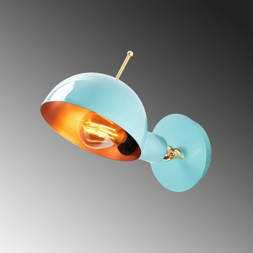 Iluminação de parede SIVANI 1xE27/40W/230V azul