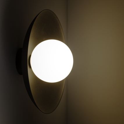 Iluminação de parede SLATE 1xG9/8W/230V diâmetro 28 cm preto