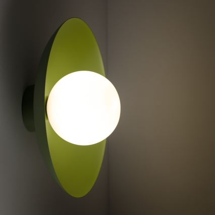 Iluminação de parede SLATE 1xG9/8W/230V diâmetro 28 cm verde