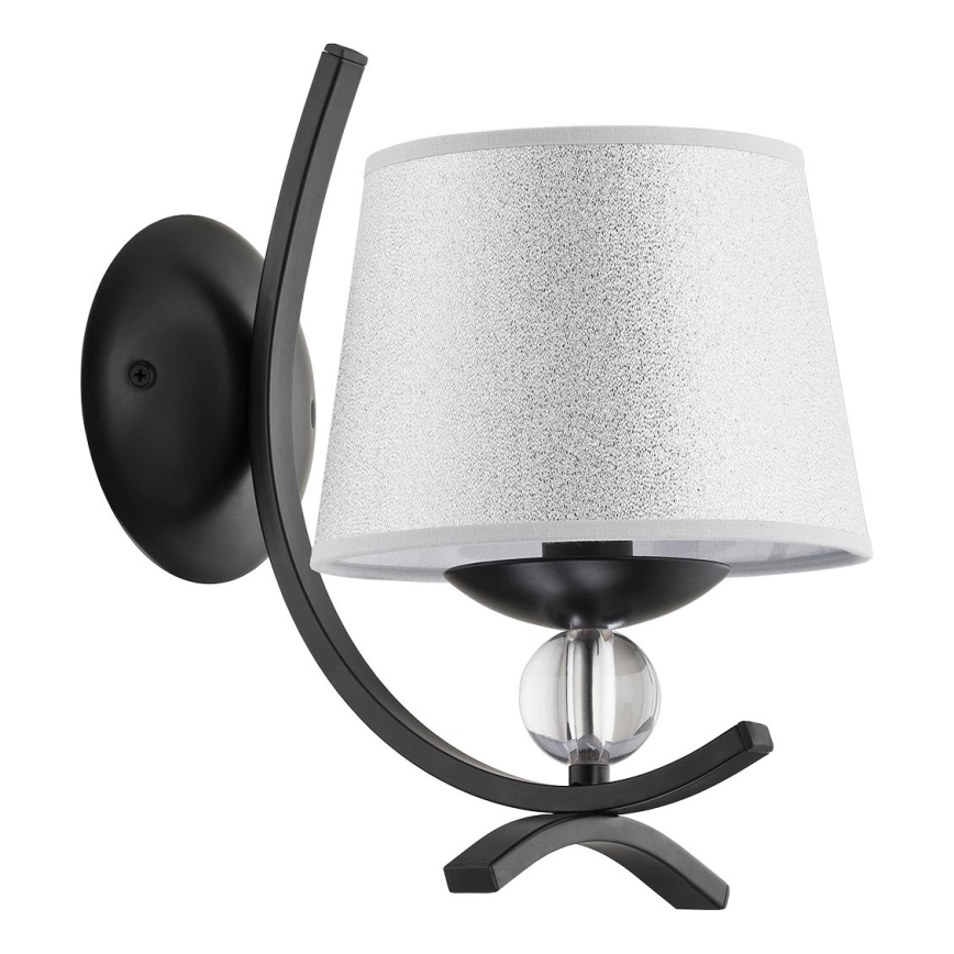 Iluminação de parede SMITH 1xE14/10W/230V preto/prateado