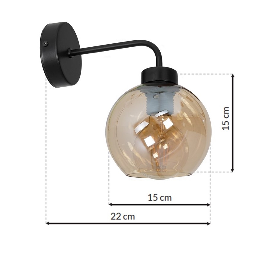 Iluminação de parede SOFIA 1xE27/60W/230V castanha