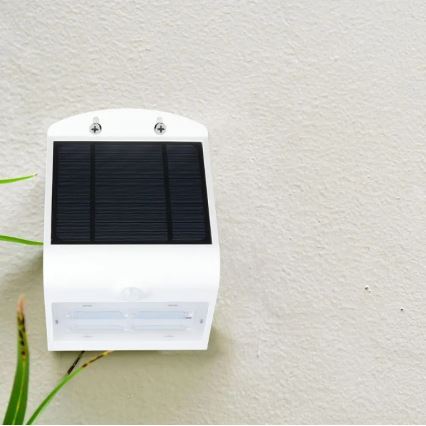 Iluminação de parede solar LED com sensor LED/3W/3,7V 3000/4000K IP65 branca