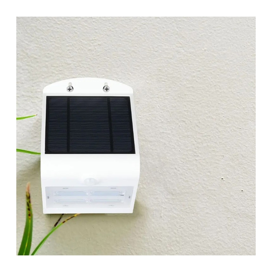 Iluminação de parede solar LED com sensor LED/3W/3,7V 3000/4000K IP65 branca