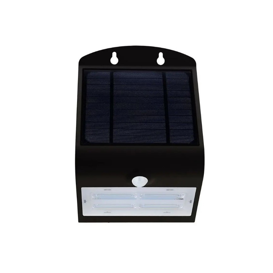 Iluminação de parede solar LED com sensor LED/3W/3,7V 3000/4000K IP65 preta