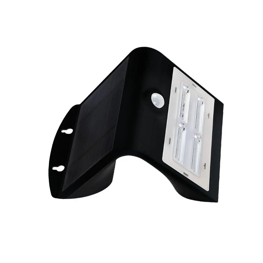 Iluminação de parede solar LED com sensor LED/3W/3,7V 3000/4000K IP65 preta