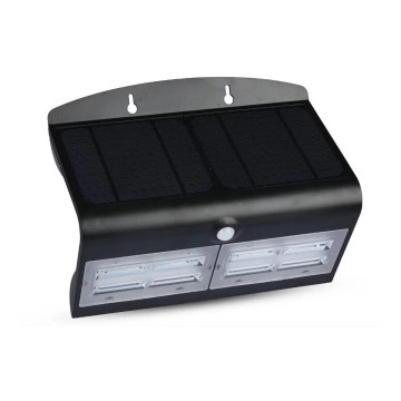 Iluminação de parede solar LED com sensor LED/7W/3,7V 4000K IP65 preta