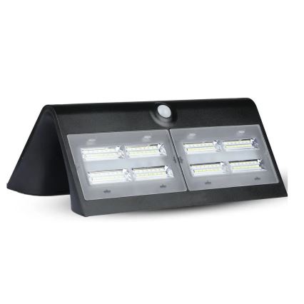 Iluminação de parede solar LED com sensor LED/7W/3,7V 4000K IP65 preta