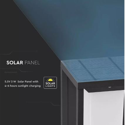Iluminação de parede solar LED com sensor SAMSUNG CHIP LED/2W/3,7V IP65