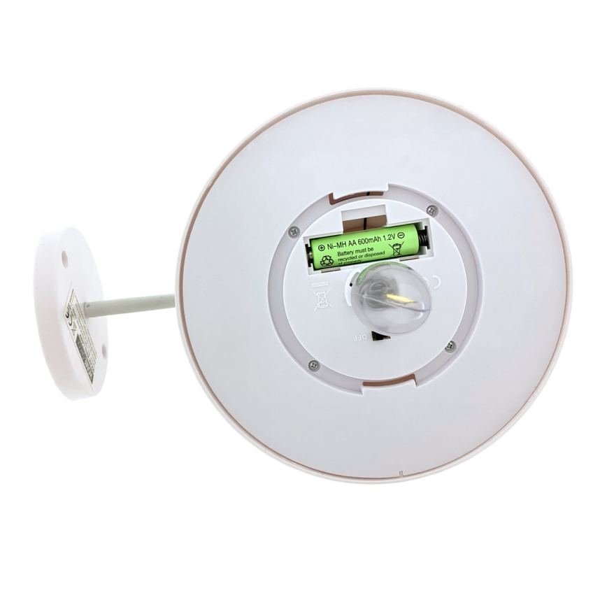 Iluminação de parede solar LED LED/0,5W/1,2V 600 mAh IP44 branco